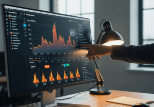 Schermo con grafici di performance e flame chart di una applicazione React in ottimizzazione