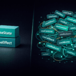 Confronto concettuale tra hook React essenziali e hook superflui nelle fasi iniziali