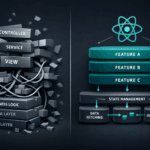 Schema concettuale dell’architettura di un progetto React basata su responsabilità e composizione