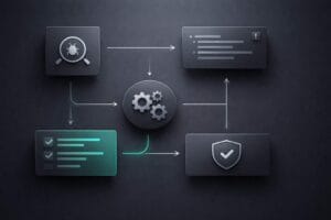 Workflow astratto di debugging JavaScript con ChatGPT in 5 fasi