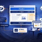 Schema che mostra come gli screen reader interpretano i tag semantici HTML5