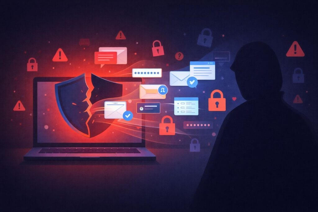 Illustrazione dei rischi di sicurezza associati all'uso di un agente AI come OpenClaw